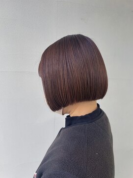イロヘア 北岡崎店(ilo.hair) きりぱなしボブ☆レッドブラウンカラー