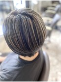 【with annex店 稲田】ハーフハイライト×ショートボブ