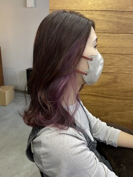 デイバイヘアーポケット(Day.by hair pocket) インナーカラー×ピンクラベンダー
