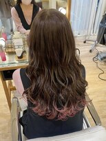 ネオリーブ チロル 横浜西口店(Neolive CiroL.)&nbsp;グラデーション　裾カラー　ピンクラベンダー　ケアブリーチ