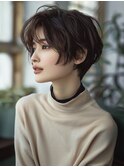 ★暗めカラーグランマッシュフェイスフレーミングデザインカラー