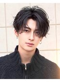 スパイラル束感人気センターパート