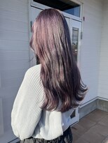 プラス ファースト ヘア(Plus 1st)&nbsp;ラベンダーパープル×ケアブリーチ×波ウェーブ