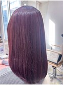 韓国風ナチュラルピンクパープル愛されこなれミディレイヤー