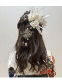 袴ハーフアップ