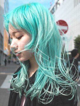 テン 栄店(tenn) ターコイズブルー/ミントカラー/ブリーチ【kuroda】