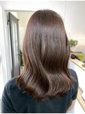桑名ロングレイヤーカットミルクティーベージュロングヘア韓国