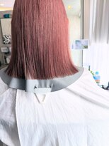 アトモスサニーテラス(Atmos sunny terrace)&nbsp;切りっぱなしボブ　タッセルボブ　ピンクヘア