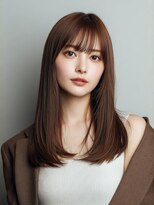 ミツバ(3tuba)&nbsp;ダメージレスカラー ツヤ髪ロング 20代 30代 髪質改善 ブラウン