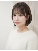 30代40代大人可愛いボブ　大人ミディアム　前髪