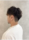 ツイストスパイラルパーマメンズパーマ波巻きパーマツーブロック