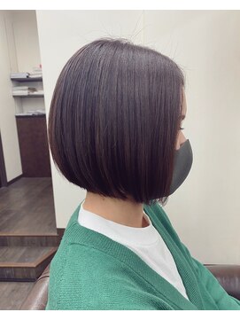 ヘアーサロン アウラ(hair salon aura) 【aura】首元スッキリボブ　ピンクグレージュ