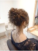 華やか高めアップ/列席ヘアセット