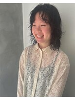 ガリカ 博多(Gallica)&nbsp;黒髪暗髪 柔らかニュアンスパーマ  マッシュパーマ