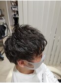ツイストパーマ×ツーブロック