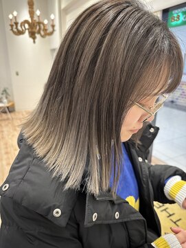 ザ ランド(THE LAND) グラデーション/裾カラー/グレージュ