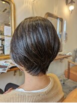 ラソヘアーオアシス(Laso hair oasis)&nbsp;ノンブローを前上がりショートぼぶ