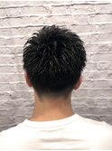 メンズ/ショート/ツーブロック/刈り上げ/束感/アップバング