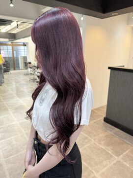 ペレ 栄店(PELE) デザインカラー/レイヤーカット/ウェットヘア/オリーブベージュ