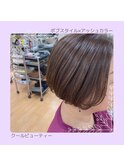 ボブスタイル×アッシュカラー