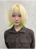 デザインカラー/エンドカラー/抜きっぱなし/ボブ/ウルフ