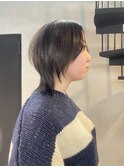 センターパートウルフ　レイヤーウルフ　ショートウルフ