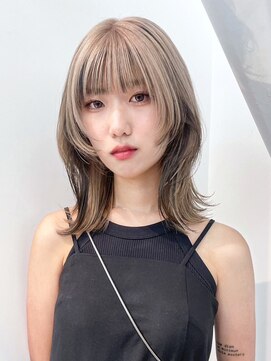 アルバム 渋谷パルコ(ALBUM) ミディアムロングウルフレイヤー顔周りレイヤー_ba529071