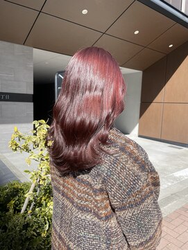 アイリー 名古屋(A/LEE) 暖色カラー/ブリーチ無しダブルカラー/ピンクブラウン