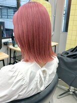 ヒビヲ(HIBIO) 横浜ミルクティーピンクベージュタッセルボブ外ハネボブレイヤー