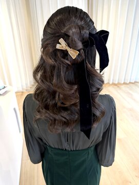 艶ハーフアップ