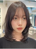 ミディアムレイヤーカット／ハッシュカット／20代～50代
