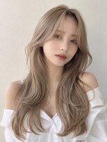 ベル 新宿(Belle)&nbsp;ミルクティーベージュ韓国風レイヤーカットハッシュカット