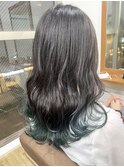 裾カラー☆グリーン☆アディクシーカラーandマニキュアイン