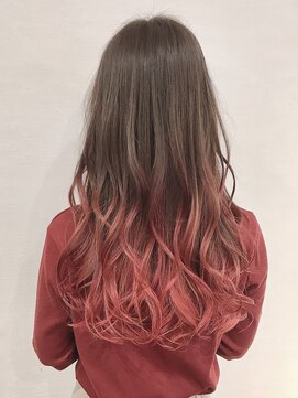 ブルー(BLUE) 【Blue】#コーラルピンク#グラデーション