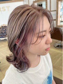 コワファースト 大分(COIFF1RST) ベージュカラーにペールバイオレット