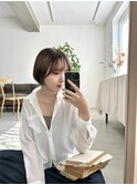 サンドベージュ×ミニショート