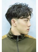センターパートニュアンスパーマ 新宿/メンズパーマ/20代30代