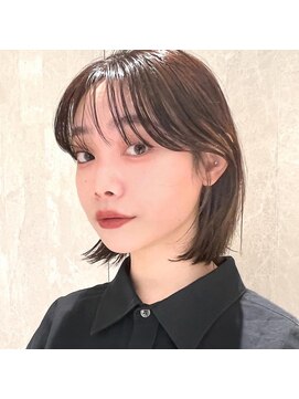 アフロートリノ(AFLOAT Leino) 【修】20代30代40代◎透明感カラー×韓国切りぱなしボブ