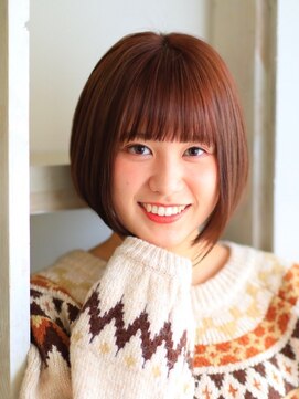 アシャ ヘアー ソリューション 神戸店(asha hair solution) 20代30代40代50代◆大人可愛い丸みシルエットの前下がりボブ♪