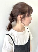 【FOLK】透明感グレージュ☆似合わせ簡単編みおろしアレンジ♪