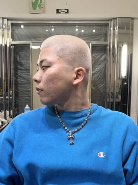 メリケンバーバーショップ フクオカ(MERICAN BARBERSHOP FUK) ハイライトマッシュパーマウルフアッシュブラック