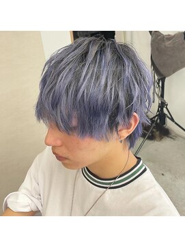 ラル(Lull) ルーツカラー×サファイアパープル×メンズカット/髪質改善