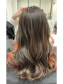 アグ ヘアー カナ 気仙沼店(Agu hair qana) チラッと見えて可愛いオレンジのインナーカラー！