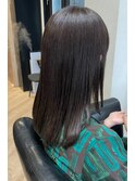 白髪ぼかし×酸性ストレート