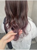 ピンクブラウン＋ボルドーグラデーション
