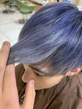 アルメリア 池袋(Arumeria) ハイブリーチブルーグラデーションシルバーメンズ10代20代