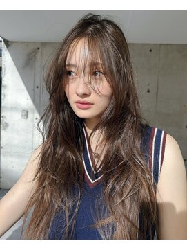 ローブ アオヤマ(LOAVE AOYAMA) ブリーチなしダブルカラー/顔周りカット/ロングレイヤー