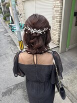 アッシュ 下北沢店(Ash) レイヤーボブのハーフアップアレンジ