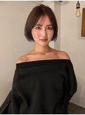 大人ボブ ニュアンスボブ シースルーバング ミニボブ