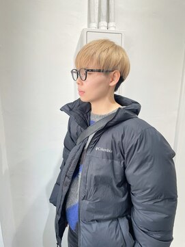 ミュー(Mu) ミルクティーベージュ　メンズスタイル